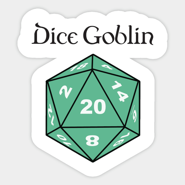 Dice Goblin Sticker by DennisMcCarson